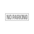 National Marker Co 24 x 4 Parking Lot Stencil, No Parking PMS42